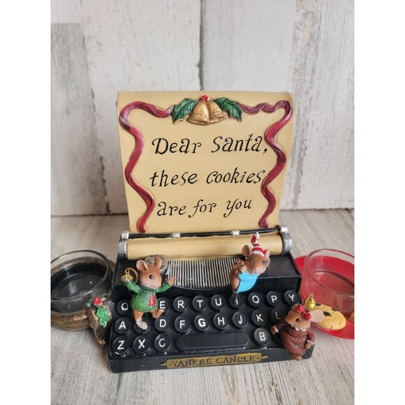 Yankee Candle Mouse AS IS typewriter Xmas tea light - Picture 4 of 14